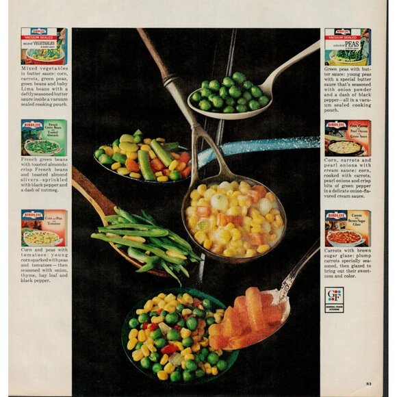 1966 Birds Eye Special Vegetables, General Foods Kitchens Vintage Print Ad (L4) - Picture 2 of 3